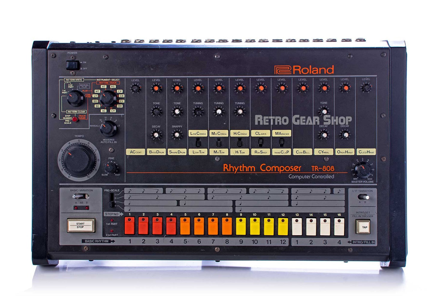 Custom padded cover for ROLAND TR-808 Vintage Drum Machine