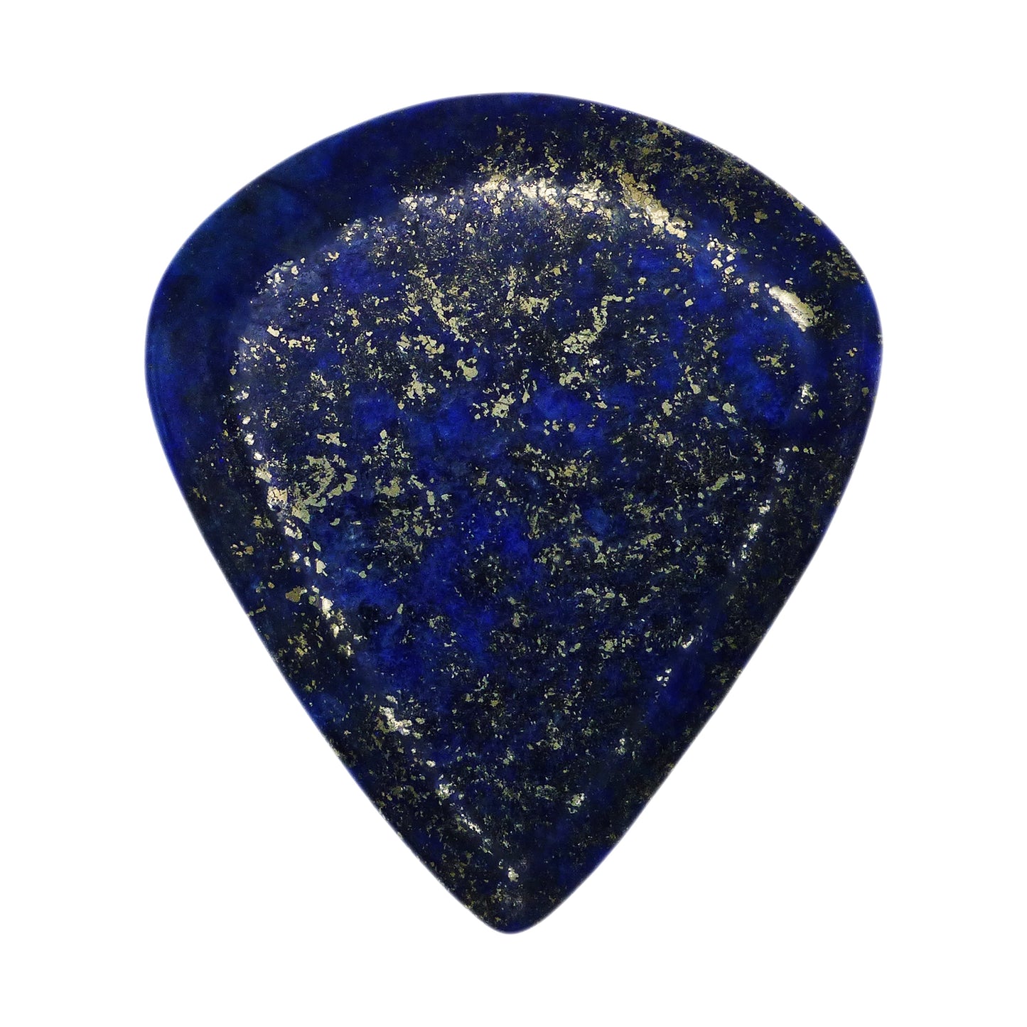 Lapis Lazuli Stone Guitar Or Bass Pick - 3.0 mm Ultra Heavy Gauge - Jazz XL Shape - Specialty Handmade Gemstone Exotic Plectrum