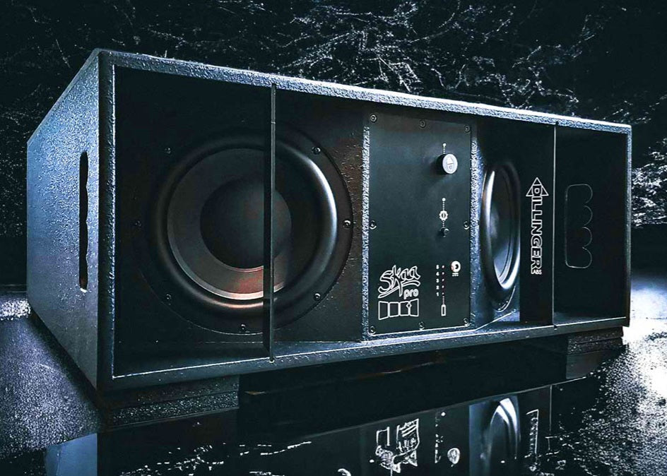 Custom padded cover for DFB Death From Below Powered Sub (in upright position)