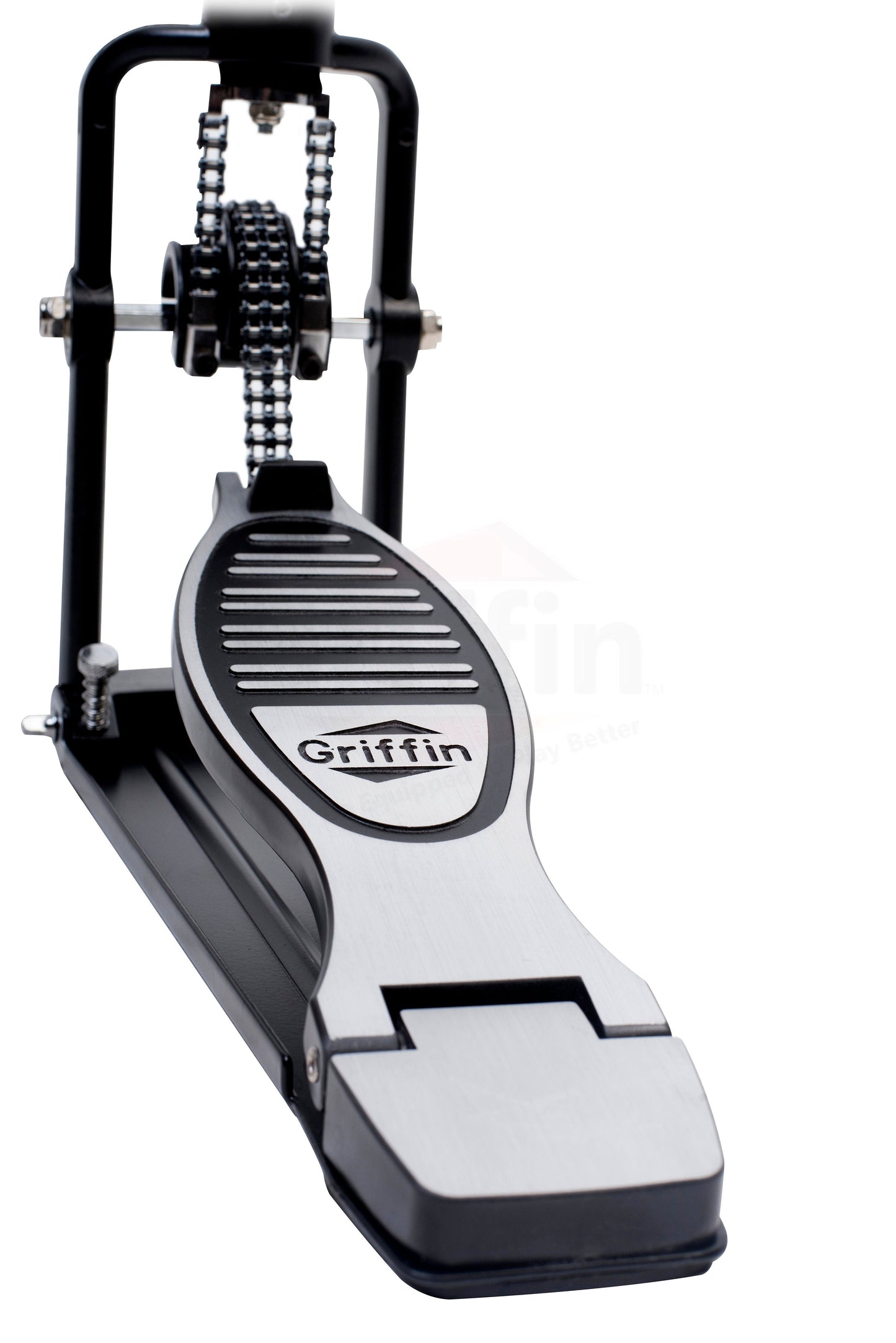 Remote Hi Hat Stand with Foot Pedal by GRIFFIN - Drummers Cable Auxiliary Cymbal High Hat Percussion Hardware with Drum Key - Heavy Duty Sturdy HiHat