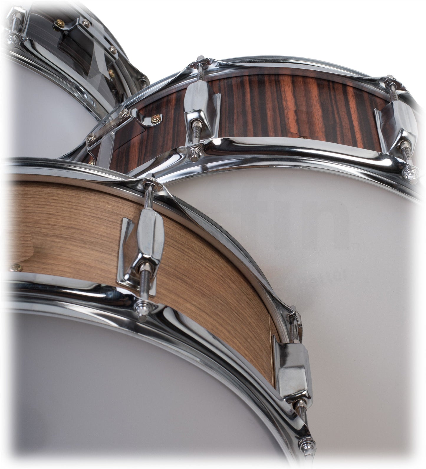 Snare Drum by GRIFFIN - 14" x 5.5"  Black Hickory PVC & Coated Head on Poplar Acoustic Wood Shell
