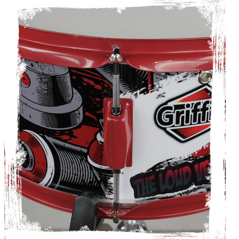 Snare Drum by GRIFFIN - Birch Wood Shell 14"x6.5" with Custom Graphic Wrap (Limited Edition) - Percussion Drummers Acoustic Musical Instrument Kit