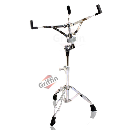 Snare Drum Stand by GRIFFIN - Deluxe Percussion Hardware Base Kit - Double Braced, Light Weight Mount for Standard Snares, Tom Drums & Practice Pad