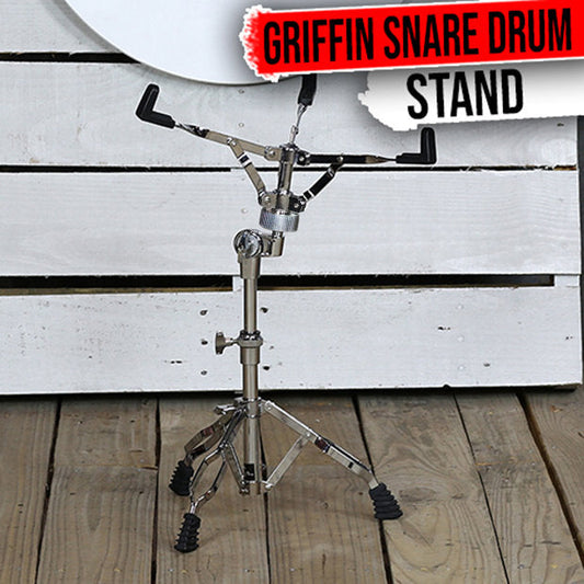 Snare Drum Stand by GRIFFIN - Deluxe Percussion Hardware Base Kit - Double Braced, Light Weight
