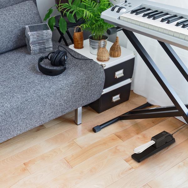 Universal Sustain Pedal with Polarity Switch for MIDI Keyboards, Digital Pianos, Synth (1/4 Inch Jack)