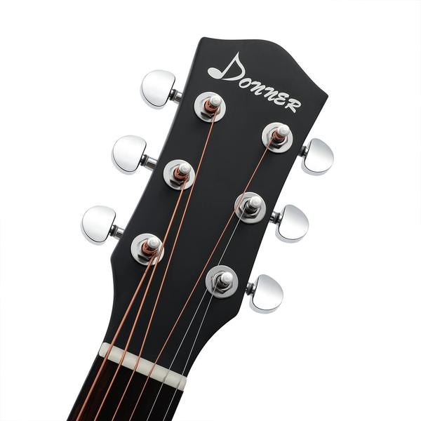 41'' Cutaway Acoustic Guitar Full Size Spruce Guitar Bundle with Gig Bag Tuner Accessories Full Starter Kit Black Color