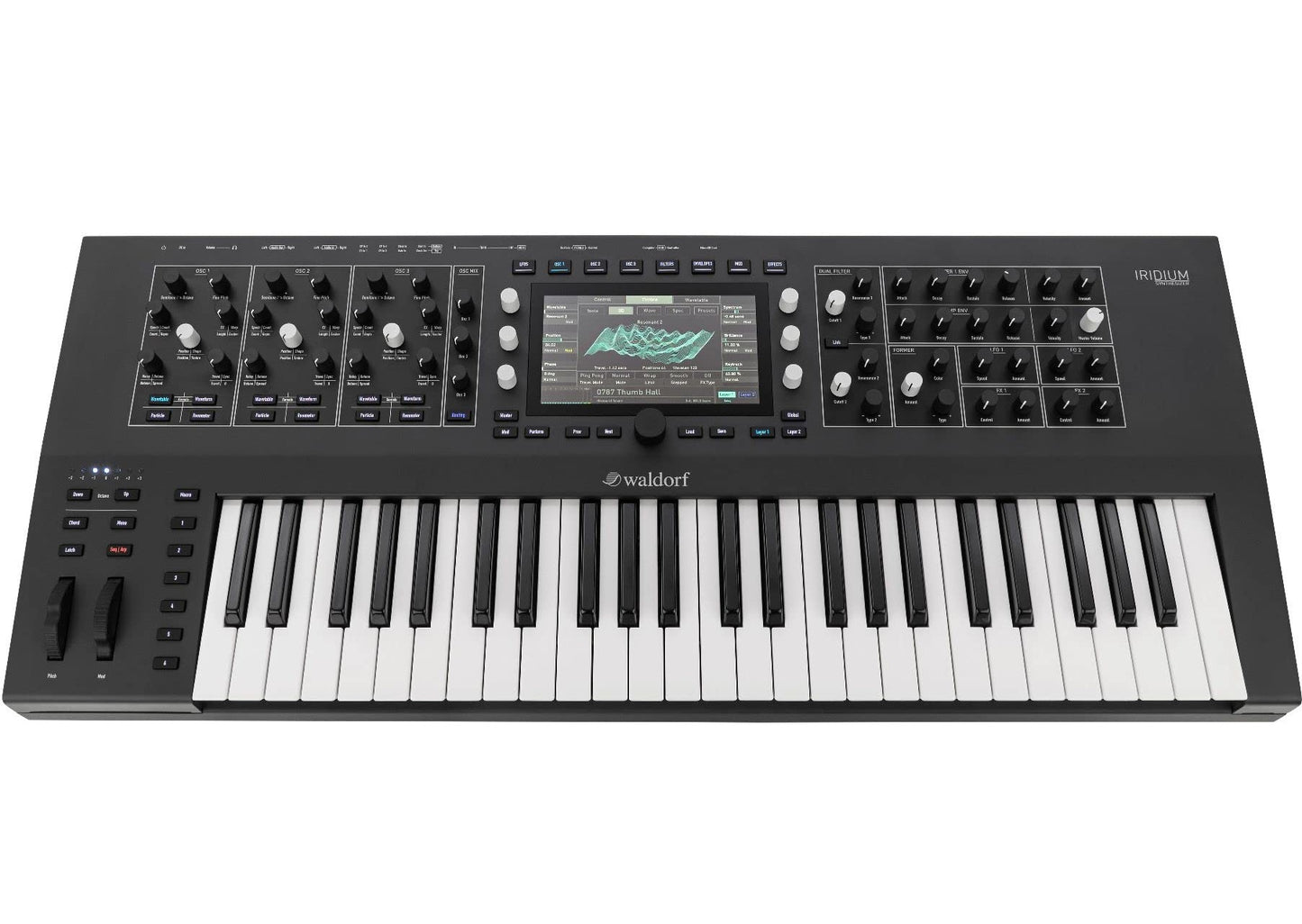 Custom padded cover for WALDORF Iridium 49-Key Synth