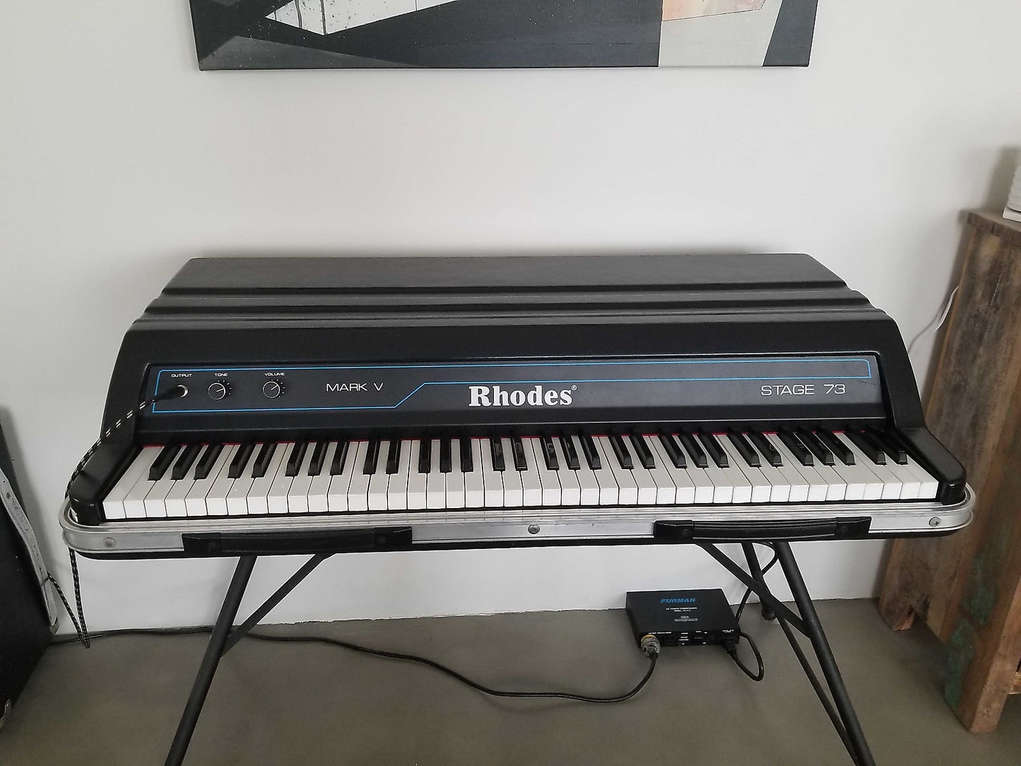 Custom padded cover for Fender Rhodes Mark V Stage 73 Keys