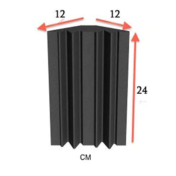 12 x Studio Sponge Corner Bass Traps (12 x 12 x 24 cm)