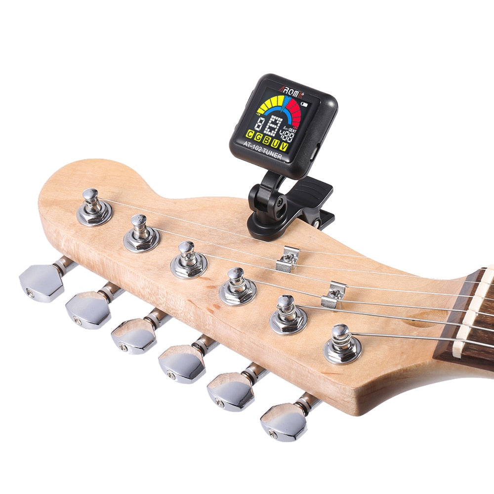 Rechargeable Clip-on Guitar Tuner (Color Screen with Built-in Battery)