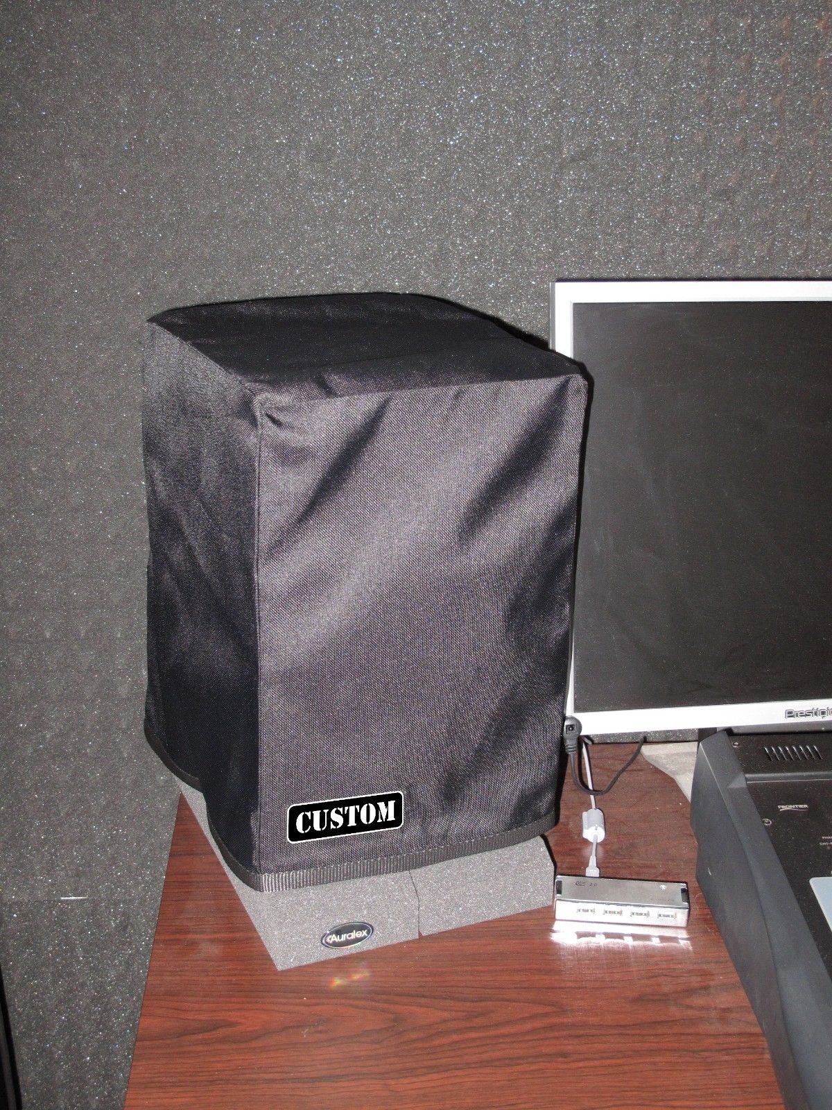 Custom non-padded cover (pair) w/ rear cut for GENELEC 1031 A