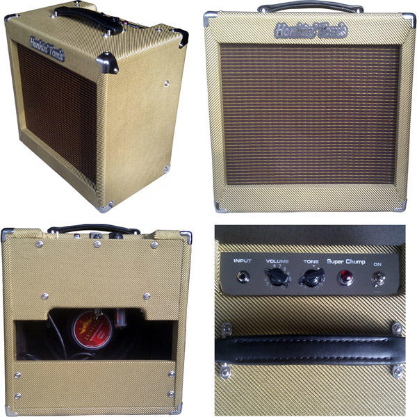 Custom padded cover for HONKIN' TOM'S 'SUPER CHUMP' 5W CLASS-A VALVE HARMONICA AMP