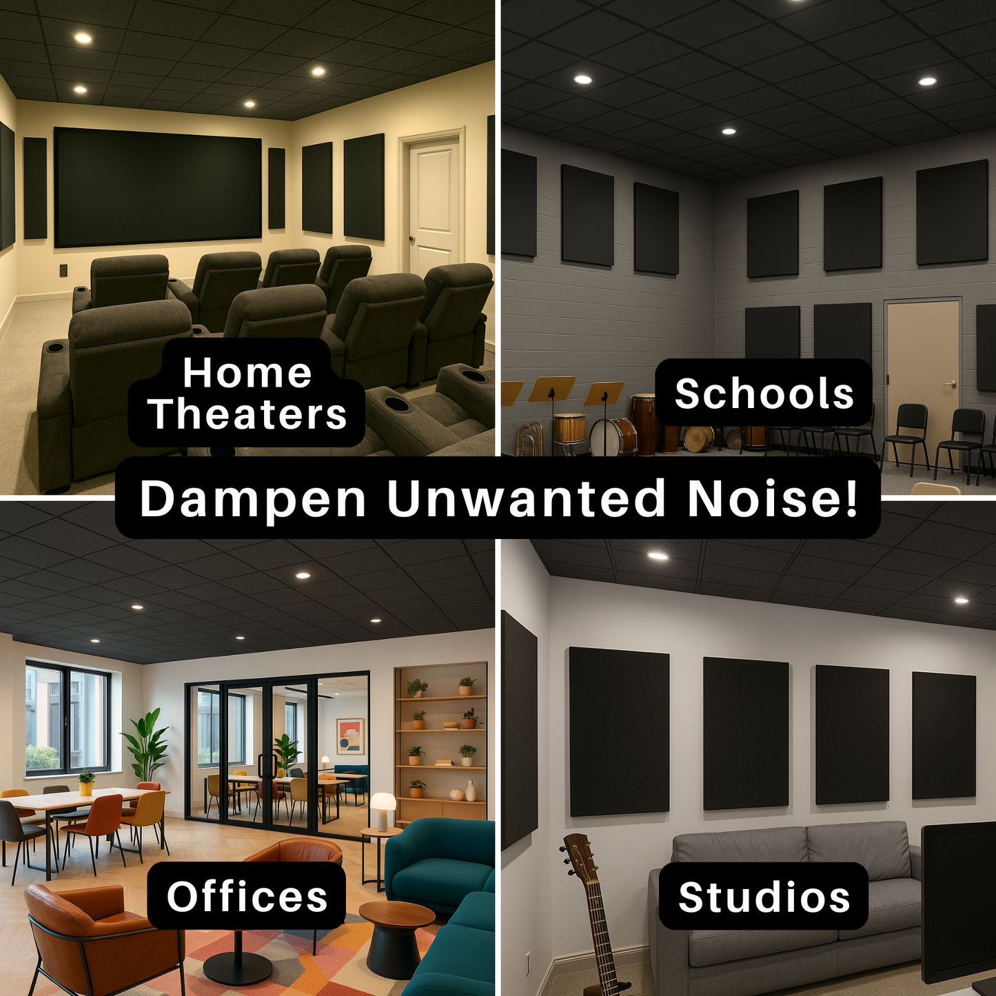 Acoustic Foam Drop Ceiling Tiles