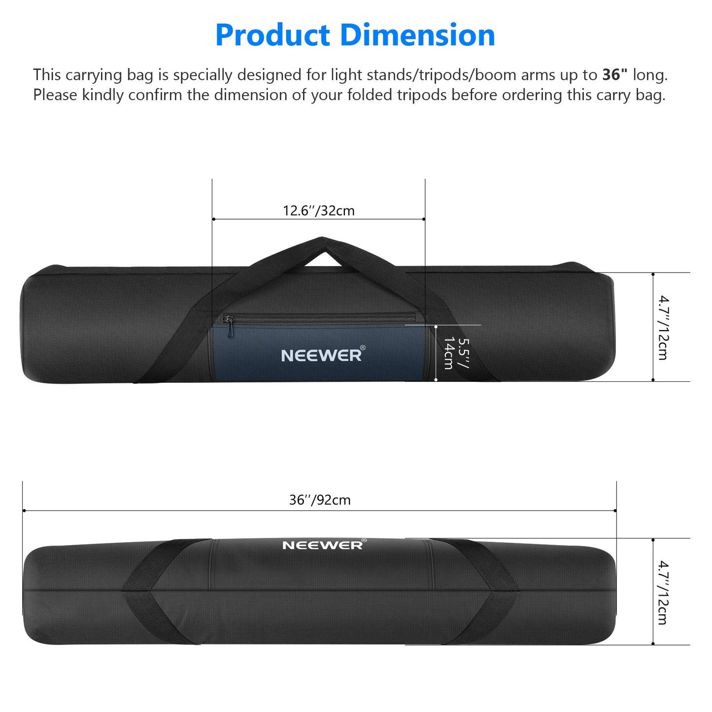 NEEWER 36"x5"x5" Tripod Carrying Case