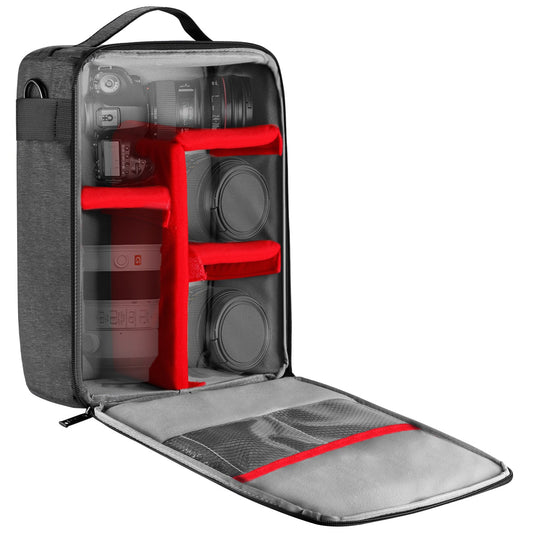 Custom padded Camera Backpack - 8.7"x5.9"x12.6" Soft dual-padded Carrying Case NW140S