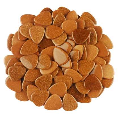 Brown Sandstone Stone Guitar Or Bass Pick - 3.0 mm Ultra Heavy Gauge - 351 Shape - Specialty Handmade Gemstone Exotic Plectrum