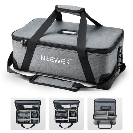 Custom padded Soft Travel Carrying Case/Bag with Movable Foam Padding for Lighting Gear