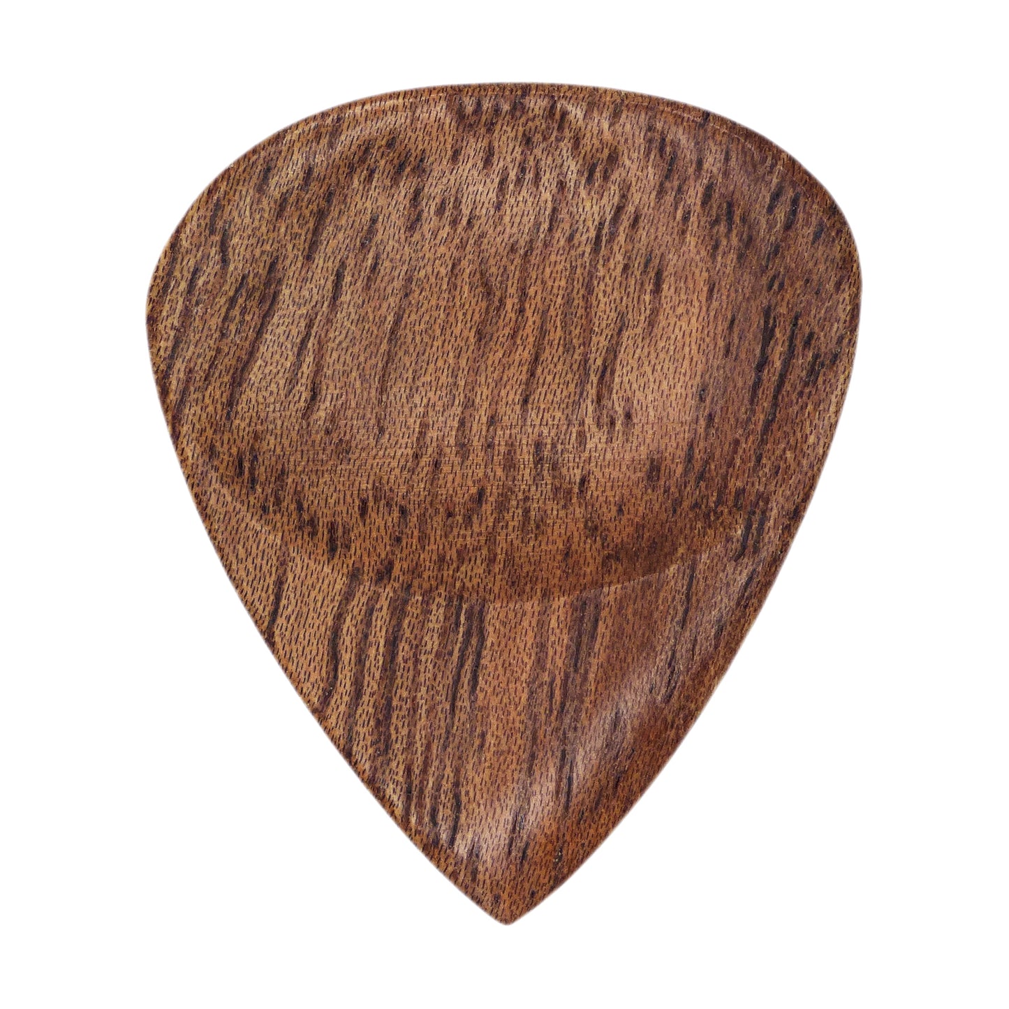 Lebbeck Wood Guitar Or Bass Pick - 3.0 mm Ultra Heavy Gauge - 351 Groove Shape - Natural Finish Handmade Specialty Exotic Plectrum