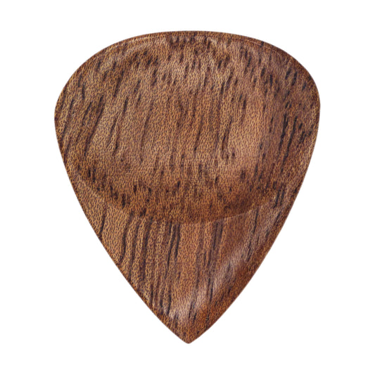 Lebbeck Wood Guitar Or Bass Pick - 3.0 mm Ultra Heavy Gauge - 351 Groove Shape - Natural Finish Handmade Specialty Exotic Plectrum