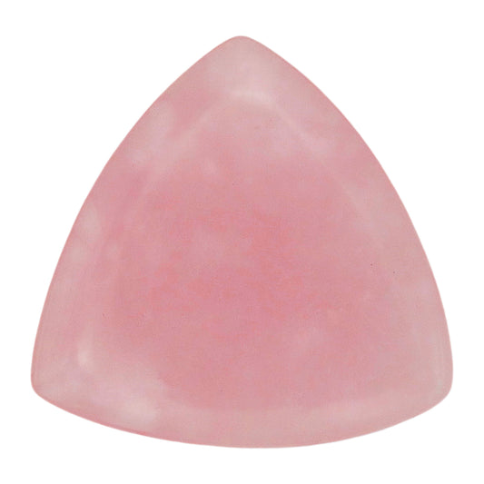 Rose Quartz Stone Guitar Or Bass Pick - 3.0 mm Ultra Heavy Gauge - 346 Rounded Triangle Shape - Specialty Handmade Gemstone Exotic Plectrum