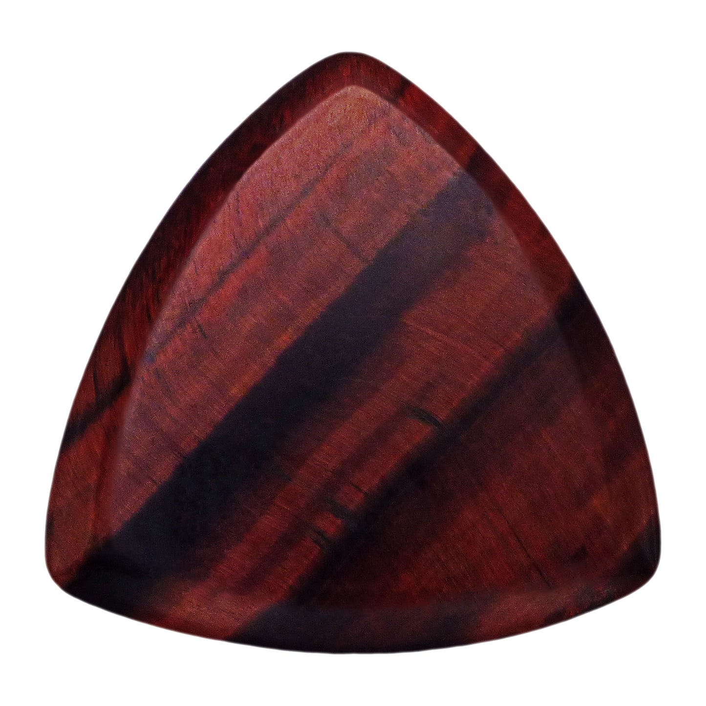 Red Tiger's Eye Stone Guitar Or Bass Pick - 3.0 mm Ultra Heavy Gauge - 346 Rounded Triangle Shape - Specialty Handmade Gemstone Exotic Plectrum