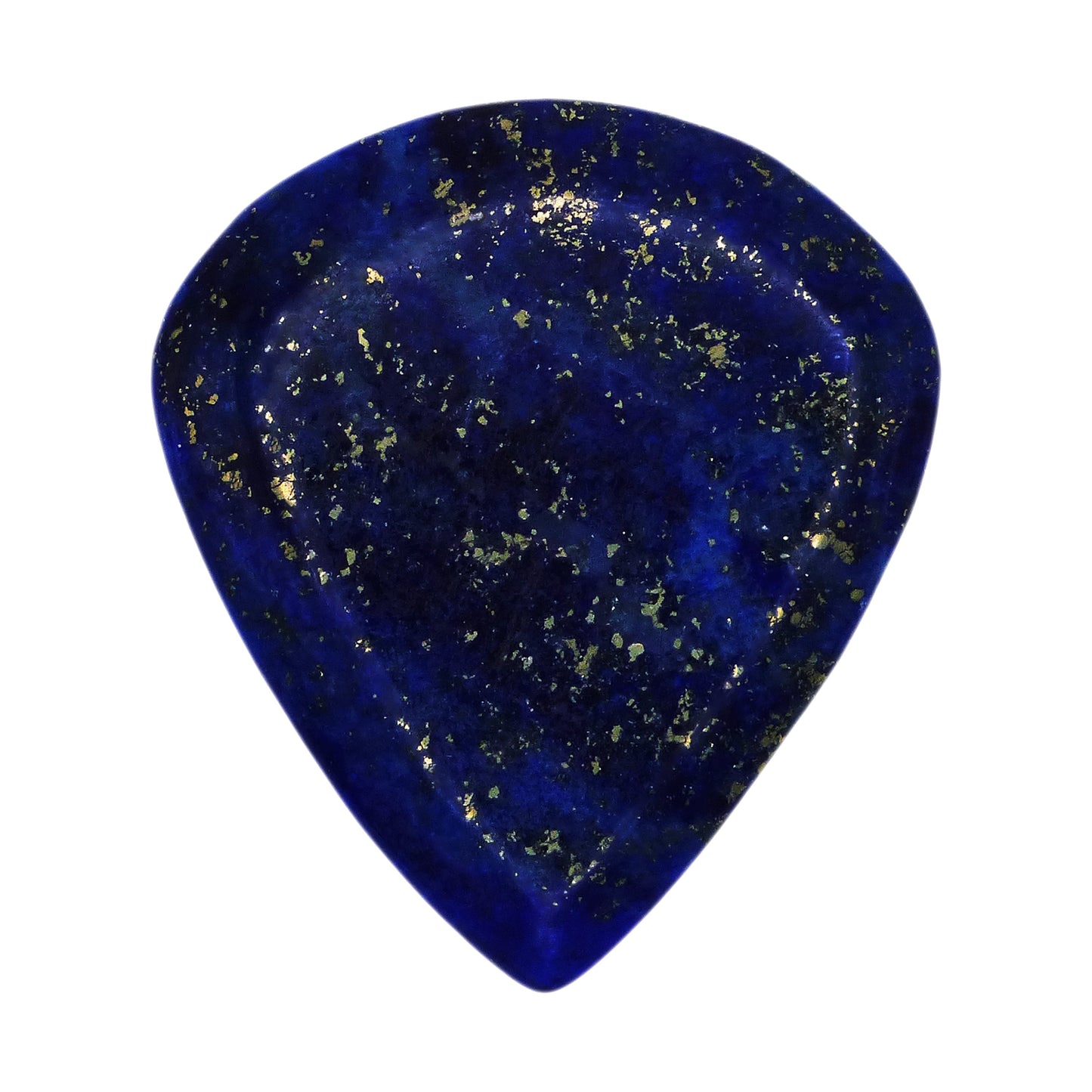 Lapis Lazuli Stone Guitar Or Bass Pick - 3.0 mm Ultra Heavy Gauge - Jazz Shape - Specialty Handmade Gemstone Exotic Plectrum