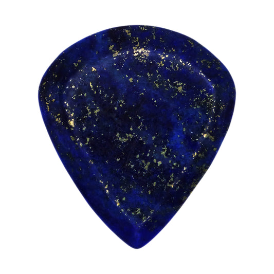 Lapis Lazuli Stone Guitar Or Bass Pick - 3.0 mm Ultra Heavy Gauge - Jazz Shape - Specialty Handmade Gemstone Exotic Plectrum