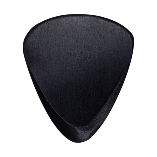 Ebony Wood Guitar Or Bass Pick - 3.0 mm Ultra Heavy Gauge - 351 Wedge Shape - Natural Finish Handmade Specialty Exotic Plectrum