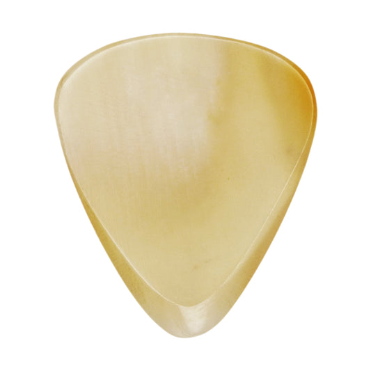 White Buffalo Horn Guitar Or Bass Pick - 3.0 mm Ultra Heavy Gauge - 351 Wedge Shape - Polished Finish Handmade Specialty Exotic Plectrum