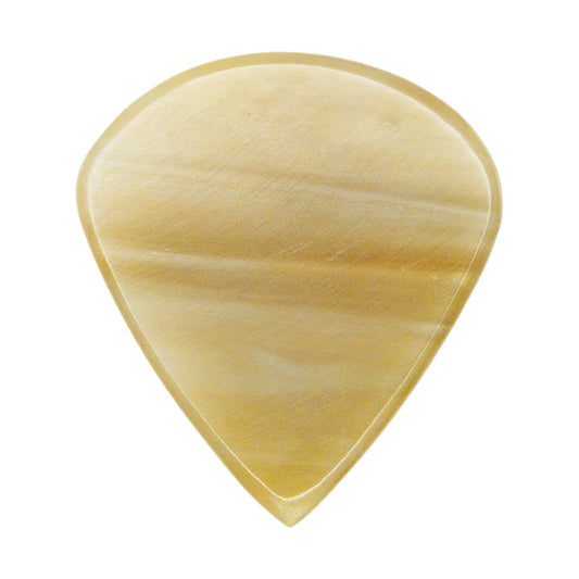 White Buffalo Horn Guitar Or Bass Pick - 1.5 mm Ultra Heavy Gauge - Jazz Shape - Polished Finish Handmade Specialty Exotic Plectrum