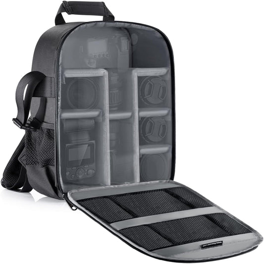 Custom padded backpack for Camera Equipment & Lenses - 11.8"x5.5"x14.6" Camera Backpack Soft Carrying Case