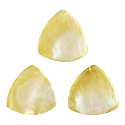 Gold Abalone Shell Guitar Or Bass Pick - 2.0 mm - 346 Wedge Triangle Shape - Handmade Specialty Exotic Luxury Plectrum