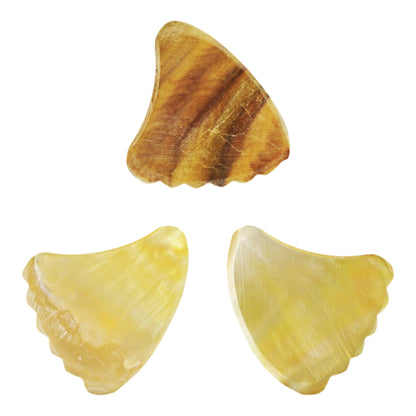 Gold Abalone Shell Guitar Or Bass Pick - 2.0 mm - Shark Fin Shape - Handmade Specialty Exotic Luxury Plectrum