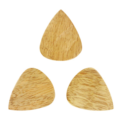 Mango Wood Guitar Or Bass Pick - 3.0 mm Ultra Heavy Gauge - 351 Groove Shape - Natural Finish Handmade Specialty Exotic Plectrum