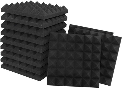 12 Pack Soundproof Sound Absorbing Foam (30 x 30 x 5 cm / 12" x 12" x 2")