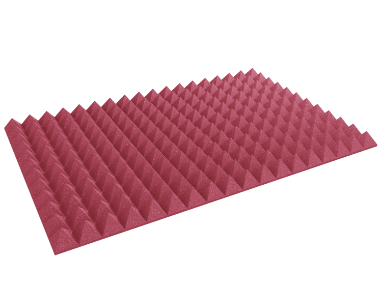 4 Inch Acoustic Foam Pyramid Style Panels - 13 Color Options