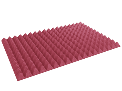 4 Inch Acoustic Foam Pyramid Style Panels - 13 Color Options