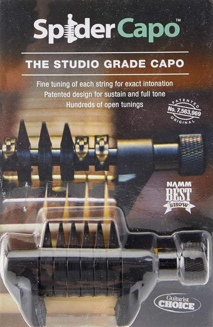 SpiderCapo Creative Tunings - Open Tuning Studio Grade Guitar Capo