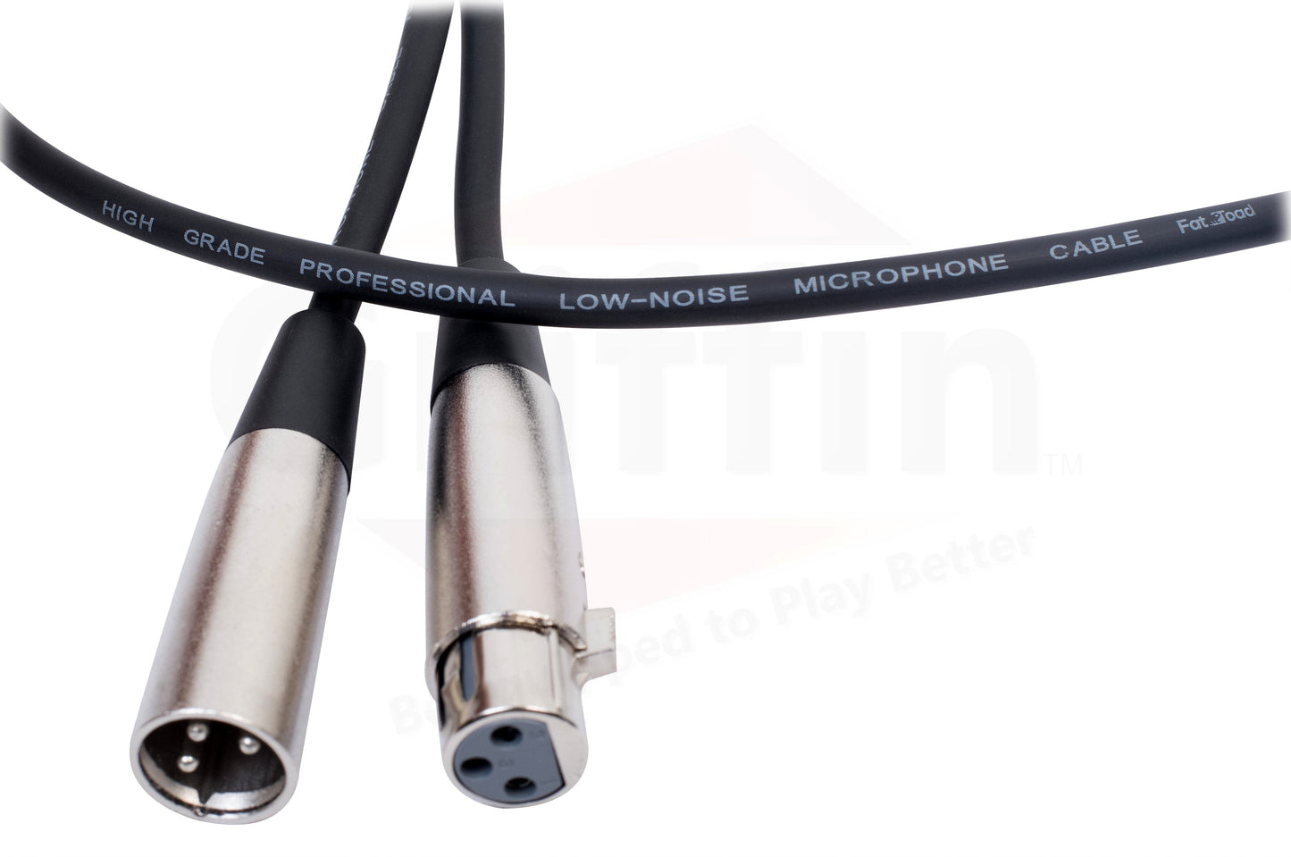 XLR Microphone Cable by FAT TOAD - 20ft Professional Pro Audio Mic Cord Extension Patch with Male to Female Lo-Z Connector - 24 AWG Wire & Balanced