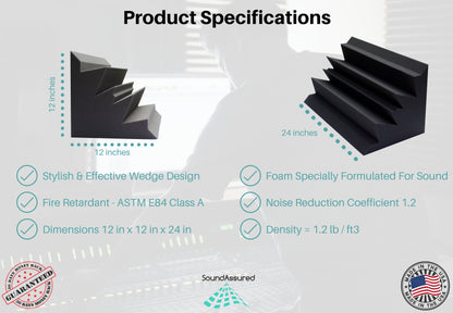 Grid Style Acoustic Foam Panels - Acoustic Foam Room Kits