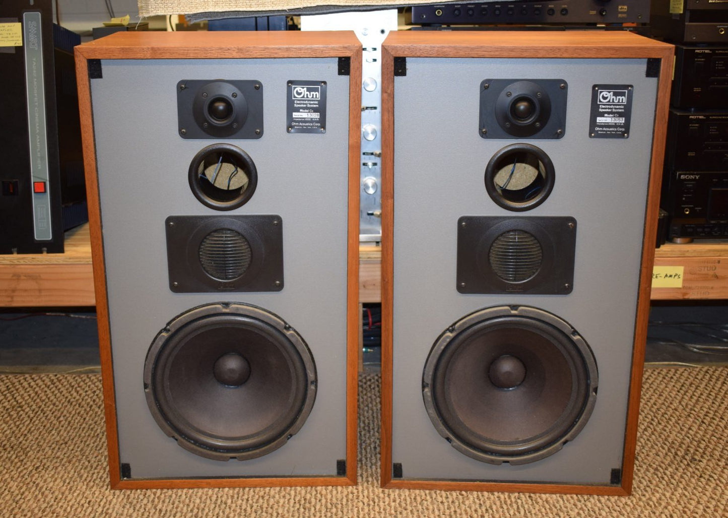 Custom padded cover for Ohm Speakers (PAIR) - Model: C3