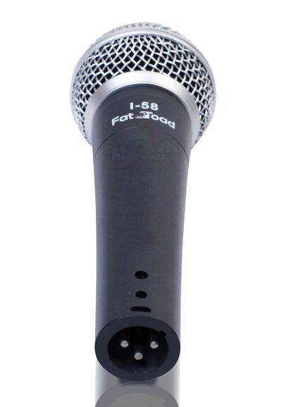 Cardioid Dynamic Microphone with Mic Clip by FAT TOAD - Vocal Handheld, Unidirectional Singing Mic
