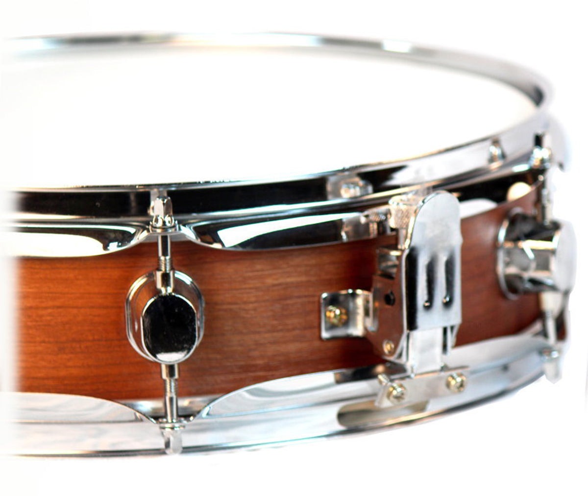 Piccolo Snare Drum 13" x 3.5" by GRIFFIN - 100% Poplar Wood Shell Hickory Finish & Coated Drum Head