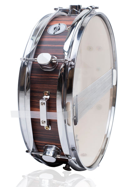 Piccolo Snare Drum 13" x 3.5" by GRIFFIN - 100% Poplar Wood Shell with Black Hickory Finish & Coated Drum Head - Drummers Deluxe Percussion