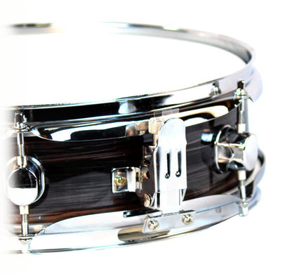 Piccolo Snare Drum 13" x 3.5" by GRIFFIN - 100% Poplar Shell Zebra Wood Finish & Coated Drum Head