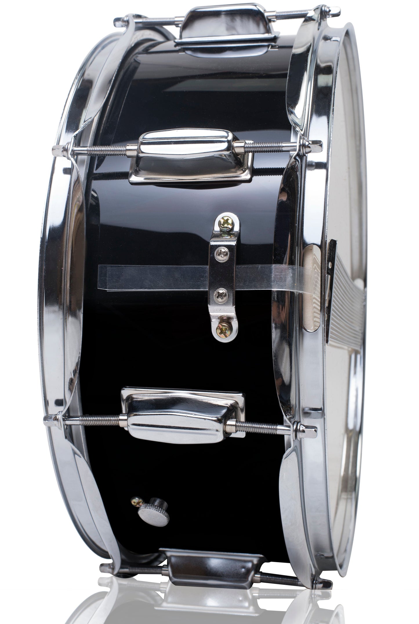 GRIFFIN Snare Drum - Poplar Wood Shell 14" x 5.5" with Black PVC & Coated Head - Acoustic Marching Percussion Musical Instrument Set with Drummers Key