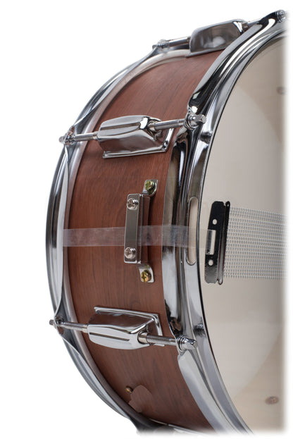 GRIFFIN Snare Drum - Poplar Wood Shell 14" x 5.5" with Flat Hickory PVC - 8 Metal Tuning Lugs & Snare Strainer Throw Off - Percussion Instrument Kit