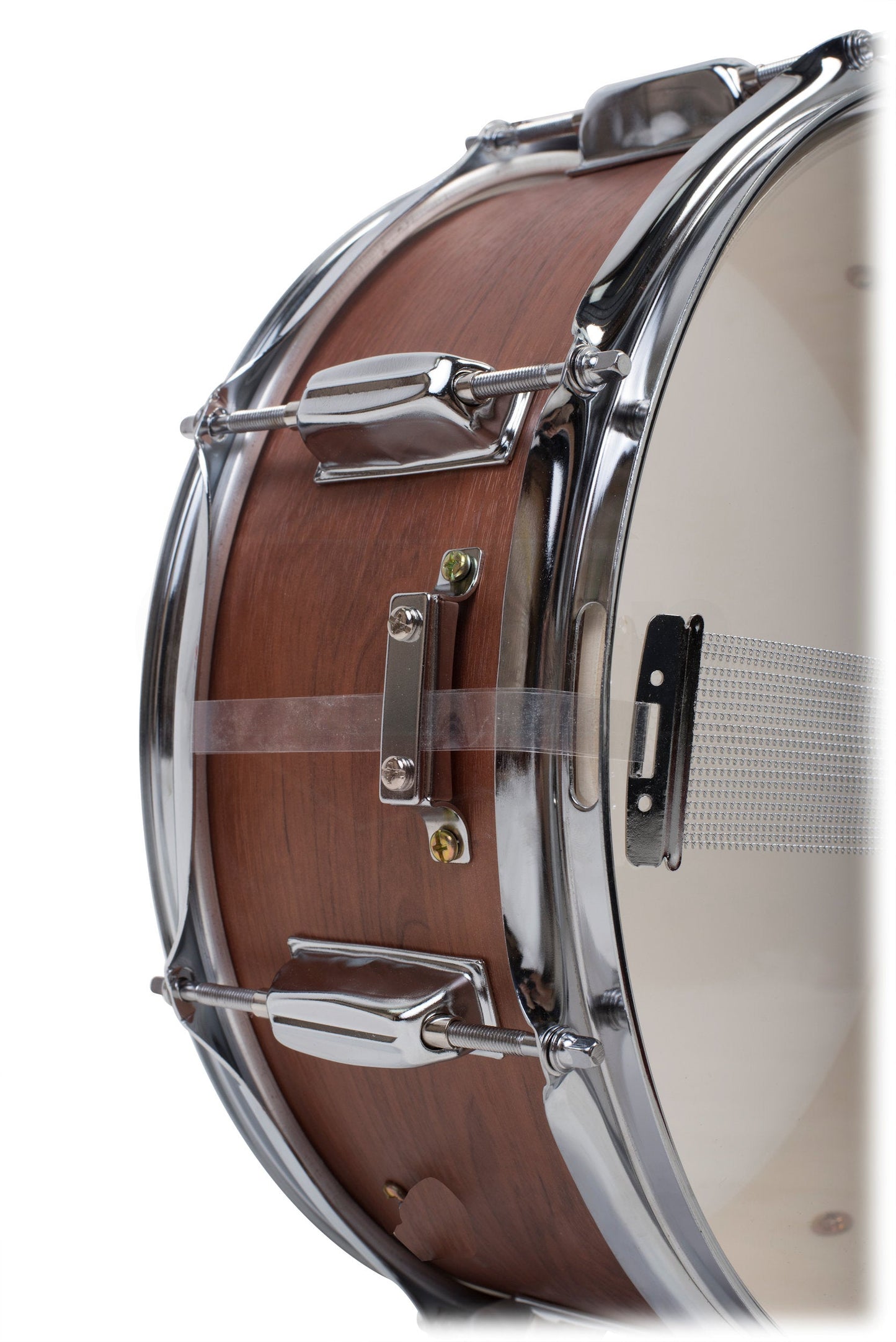 GRIFFIN Snare Drum - Poplar Wood Shell 14" x 5.5" with Flat Hickory PVC - 8 Metal Tuning Lugs