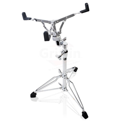 GRIFFIN Deluxe Snare Drum Stand - Percussion Hardware Kit with Key - Double Braced Medium Weight