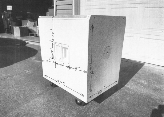 Custom padded cover for RCF SUB 18-AX (grill up orientation)